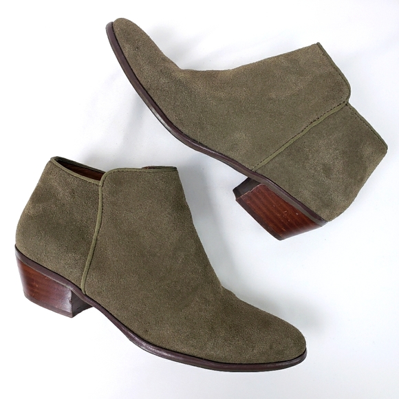 Crown Vintage Gray & Brown Faux Suede Booties
